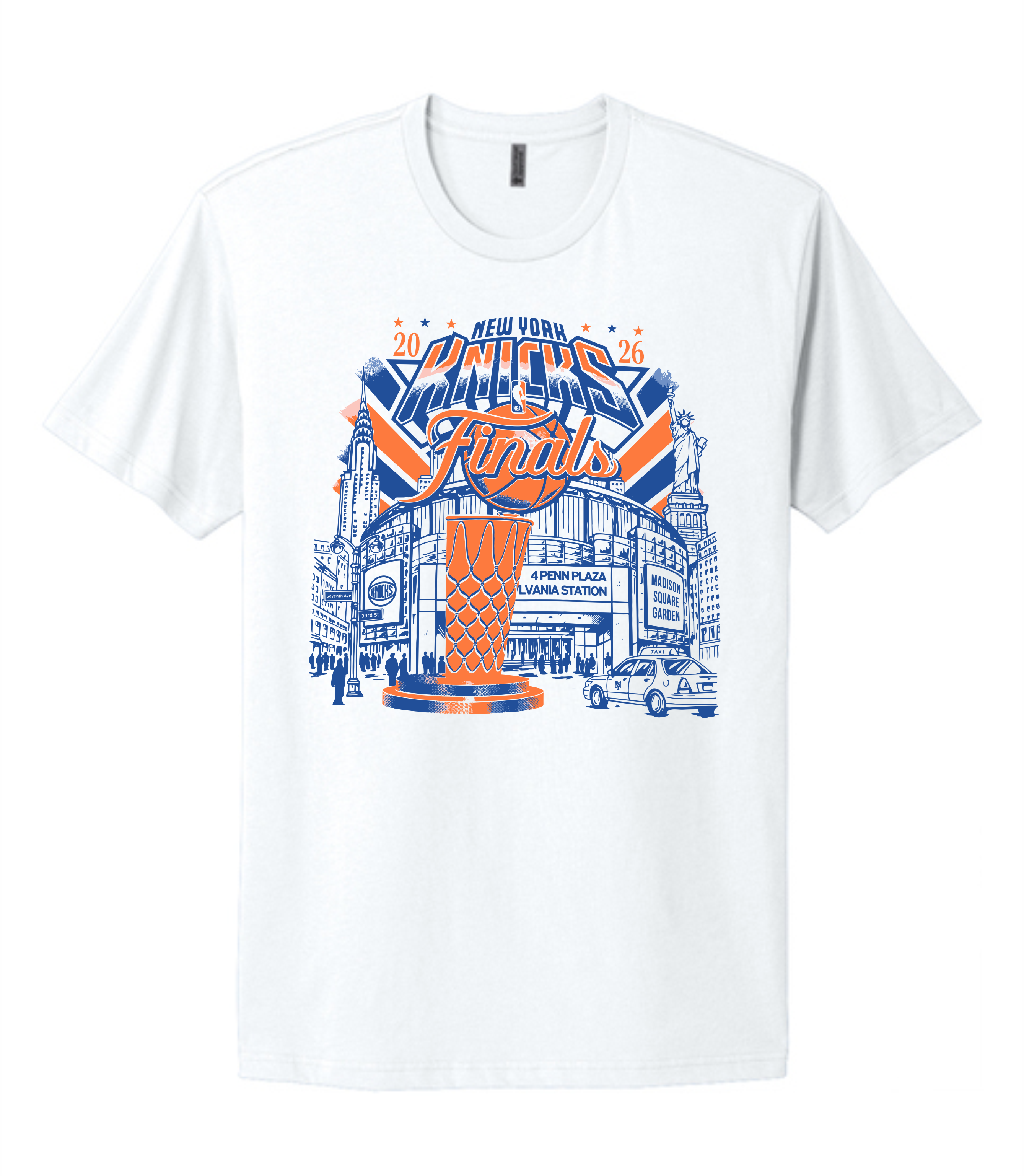 NY Knicks Finals 26 Blue and Orange Tee